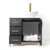 30 Inch Bathroom Vanity ENGELCH Black Freestanding Cabinet with Sink-5