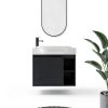 28 Inch Bathroom Vanity Vexara Wall-Mount with Soft-Close Black-2