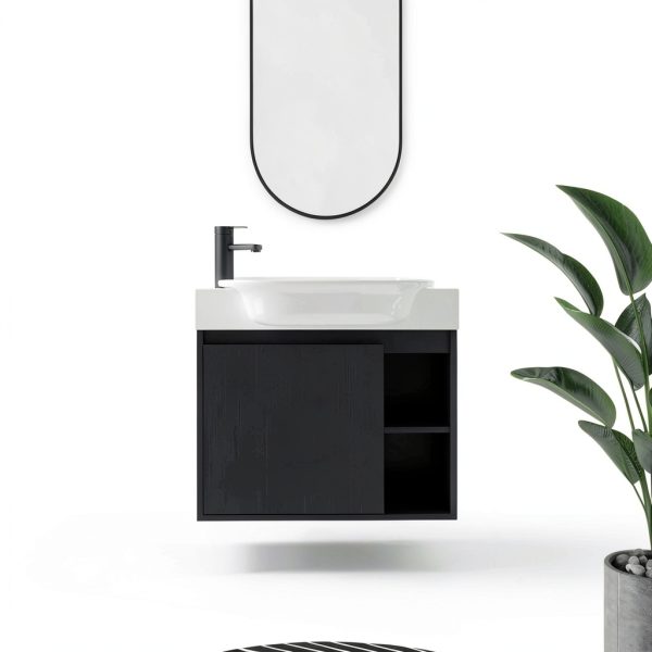 28 Inch Bathroom Vanity Vexara Wall-Mount with Soft-Close Black-2