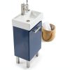 Brielle 16.5" Single Sink Vanity LUCA Bath Midnight Blue Porcelain-4
