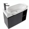 28 Inch Bathroom Vanity Vexara Wall-Mount with Soft-Close Black-8