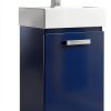 Brielle 16.5" Single Sink Vanity LUCA Bath Midnight Blue Porcelain-1