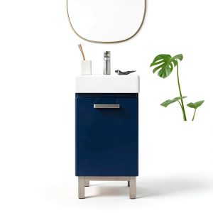 Brielle 16.5" Single Sink Vanity LUCA Bath Midnight Blue Porcelain-0