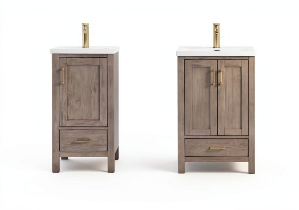 VINNOVA Gela Freestanding Bathroom Vanity, Small, Fir Wood Grey-16