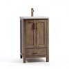 VINNOVA Gela Freestanding Bathroom Vanity, Small, Fir Wood Grey-2