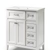 Bathroom Vanity Favfurish 36" Grey 3-Drawer Freestanding Ceramic Sink-1