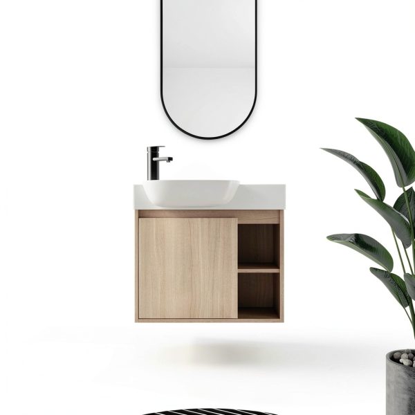 26 Inch Bathroom Vanity Vexara Floating Soft-Close Cabinet Nature Wood-3