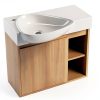 26 Inch Bathroom Vanity Vexara Floating Soft-Close Cabinet Nature Wood-1