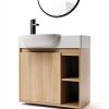 26 Inch Bathroom Vanity Vexara Floating Soft-Close Cabinet Nature Wood-4