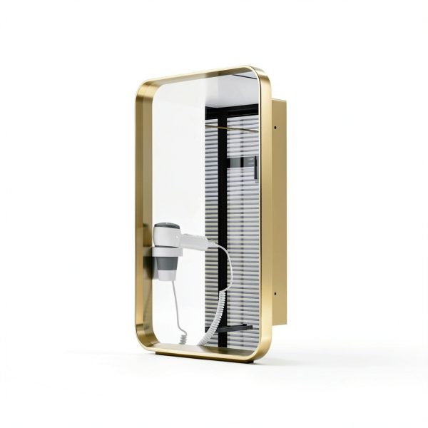 20x30 Inch Gold Cabinet Mirror Dancongtea Wall Mount with Shelves-6
