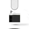 26 Inch Bathroom Vanity by Vexara Black Floating Wall Mounted Cabinet-3