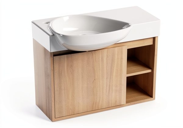 26 Inch Bathroom Vanity Vexara Floating Soft-Close Cabinet Nature Wood-8