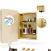 20x30 Inch Gold Cabinet Mirror Dancongtea Wall Mount with Shelves-3