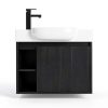 26 Inch Bathroom Vanity by Vexara Black Floating Wall Mounted Cabinet-5