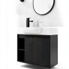26 Inch Bathroom Vanity by Vexara Black Floating Wall Mounted Cabinet-7