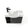 26 Inch Bathroom Vanity by Vexara Black Floating Wall Mounted Cabinet-6
