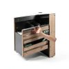 30 Inch Bathroom Vanity with Sink Floating Vanity Bathroom Wall Mounted Cabinet with 2 Soft Close Drawers, Wood, Ceramic Sink, Mid Century Modern, Oak White-6